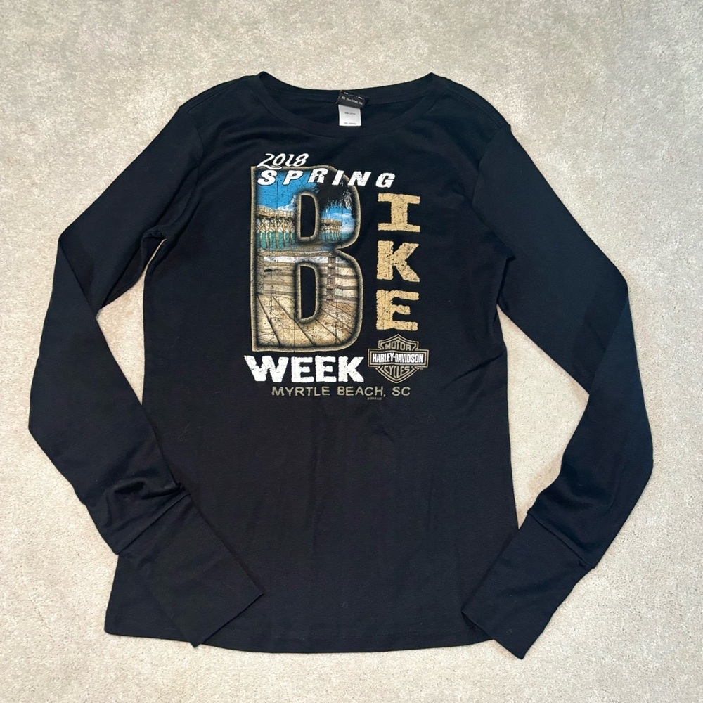 Harley Davidson Bike Week Myrtle Beach -‎ Women’s Medium Long Sleeve Black Shirt